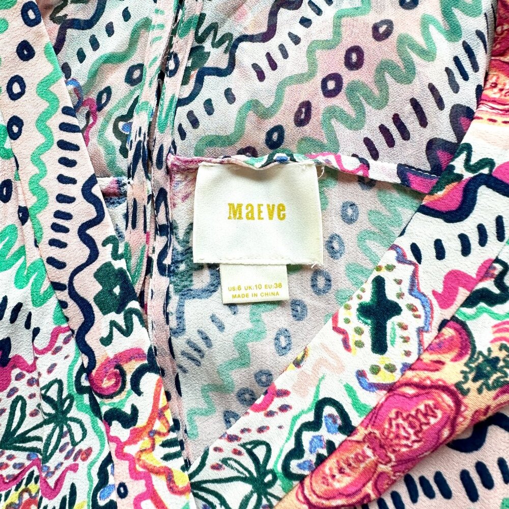 Maeve Open Back Anthropologie Dress Size 6 - Picture 11 of 13